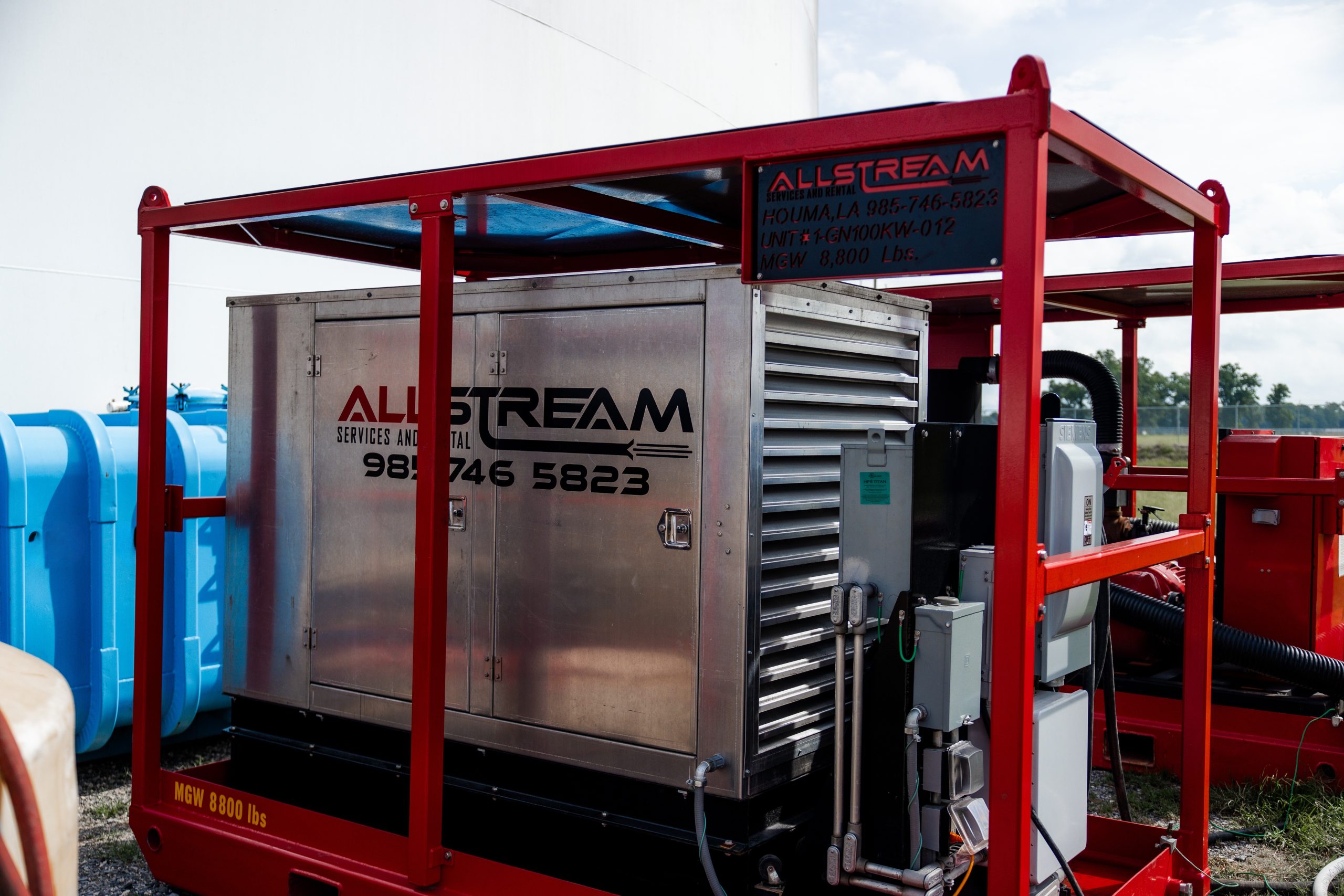 AllStream Services and Rental sign outside the company facility