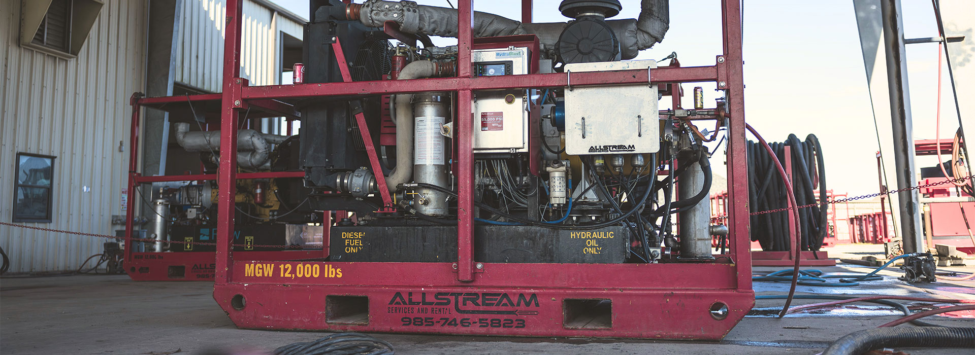 AllStream Services and Rental sign outside the company facility